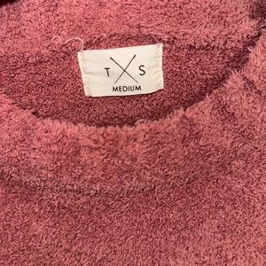 T&S Sherpa-Styled Tri Colored Sweater